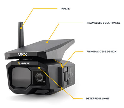 Vosker VKX 4G LTE wireless security camera Solar Power Cellular (UK Stock)  BNIB