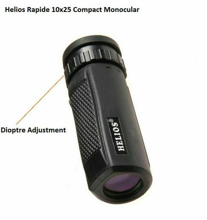 Helios Rapide 8 x 25 Compact Roof Prism Monocular #30921 (UK Stock) BNIB NEW