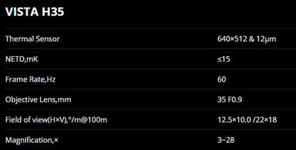 NocPix VISTA H35 Handheld Thermal Monocular Kit 35mm 12um 640x512 15mK NETD (UK)