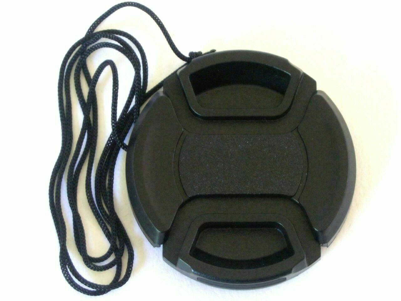 KOOD 55mm CENTRE PINCH GRIP STYLE LENS CAP COVER for 55mm + CORD (UK Stock)  NEW