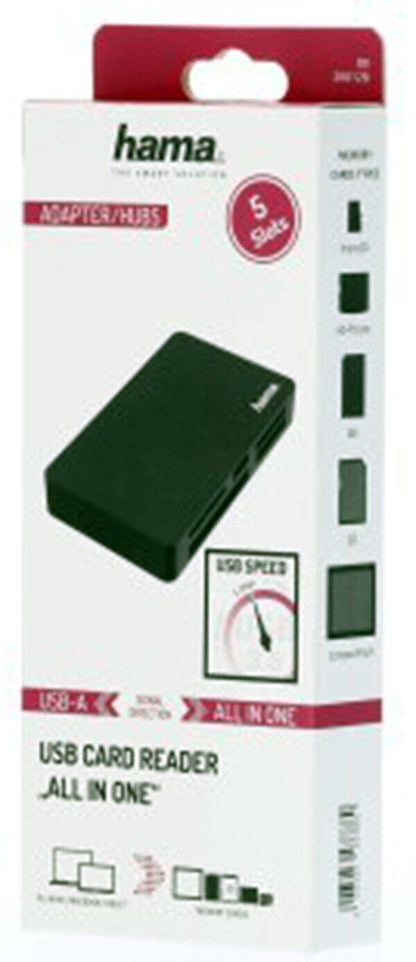 Hama "All in One" USB Card Reader, USB-A, USB 3.0, 5Gbps  (UK Stock)  BNIP UHS-1