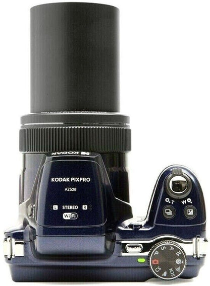 Kodak PixPro AZ-528 52x Zoom WiFi Bridge Camera in Midnight Blue (UK Stock) BNIB