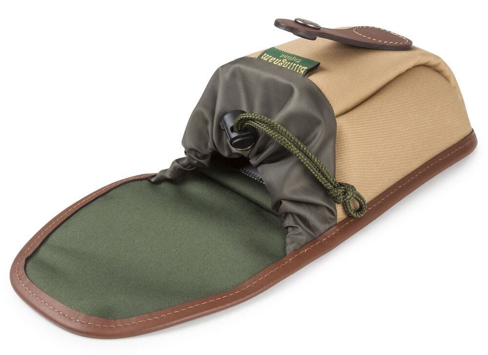 Billingham Avea 7 Compact End Pouch Pocket in Khaki FibreNyte/Tan Leather (Olive