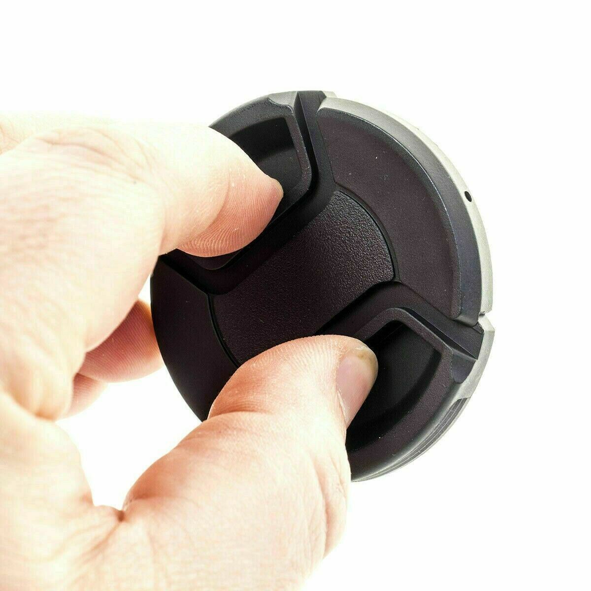 KOOD 55mm CENTRE PINCH GRIP STYLE LENS CAP COVER for 55mm + CORD (UK Stock)  NEW