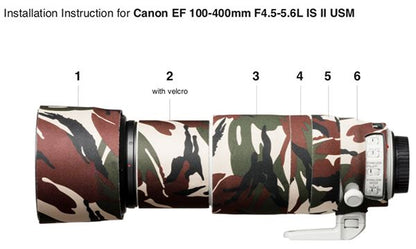 EasyCover Lens Oak GREEN CAMO Cover for Canon EF 100-400mm f4.5-5.6 L IS II USM
