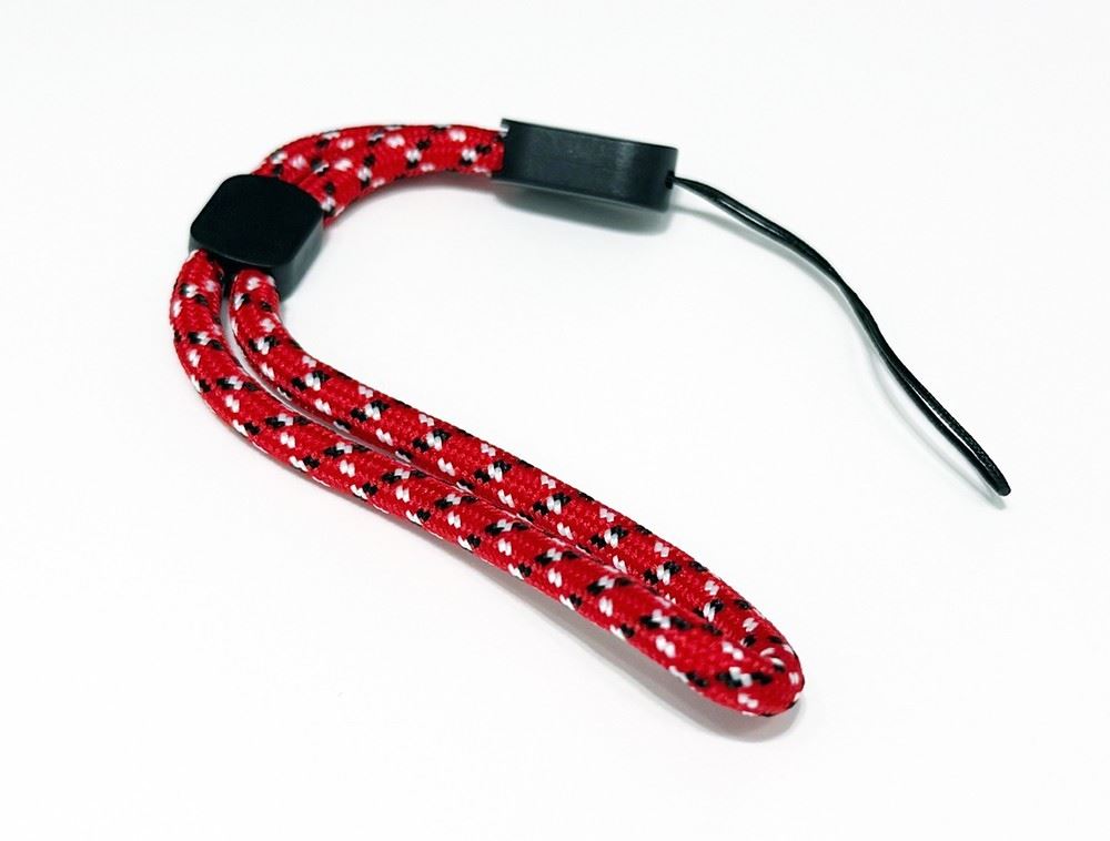 Fully adjustable Wrist Strap Lanyard + D Ring  1/4" inch Screw adapter Red Black