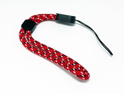 Fully adjustable Wrist Strap Lanyard + D Ring  1/4" inch Screw adapter Red Black