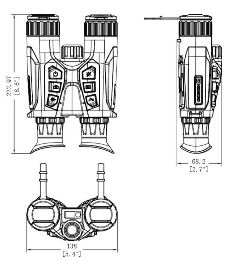 HikMICRO Habrok 4K 25mm 256x192 35mk MultiSpectrum Thermal Digital LRF Binocular