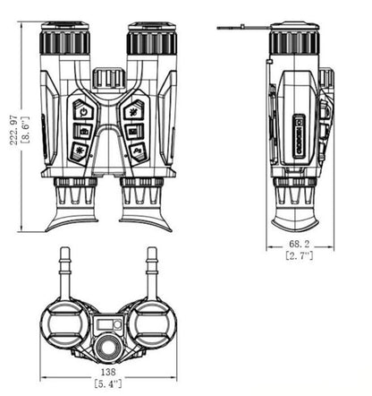 HikMICRO Habrok 4K 25mm 256x192 35mk MultiSpectrum Thermal Digital LRF Binocular