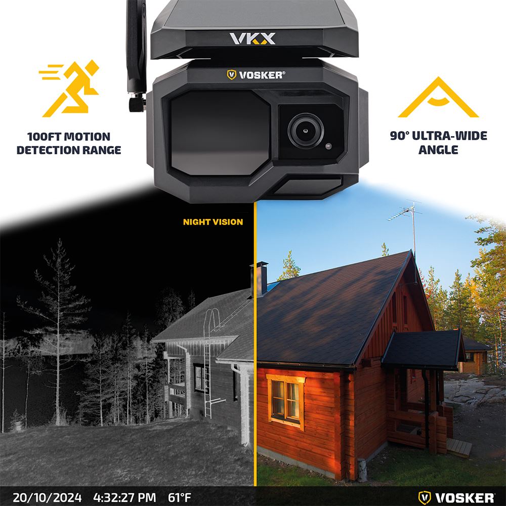 Vosker VKX 4G LTE wireless security camera Solar Power Cellular (UK Stock)  BNIB