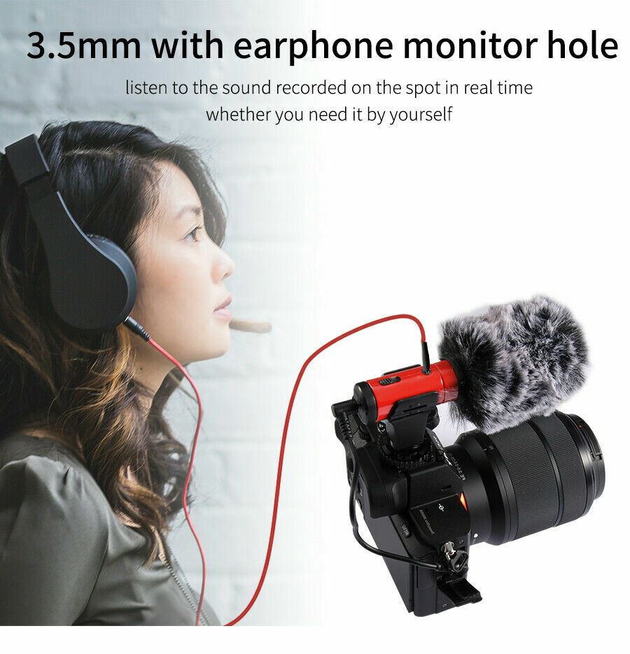 Mamen Mic-07 Pro Vlogging Video On Camera Microphone - DSLR Smartphone (UK) BNIB