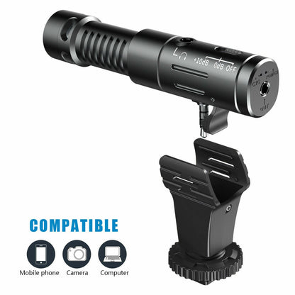 Mamen Mic-07 Pro Vlogging Video On Camera Microphone - DSLR Smartphone (UK) BNIB