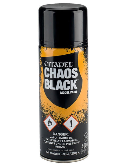 Citadel Colour Chaos Black Spray Paint 280g Games Workshop- Warhammer Miniature