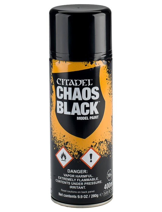 Citadel Colour Chaos Black Spray Paint 280g Games Workshop- Warhammer Miniature