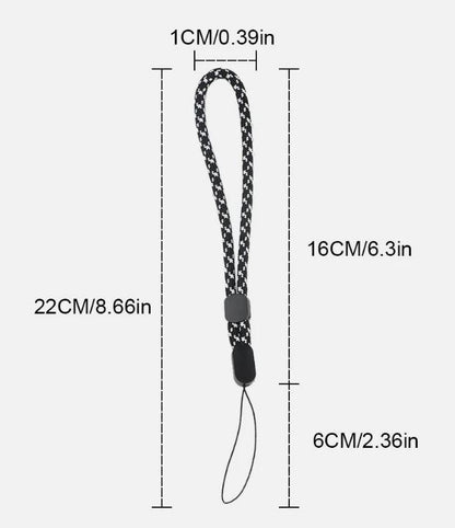 Fully adjustable Wrist Strap Lanyard + D Ring  1/4" inch Screw adapter Red Black