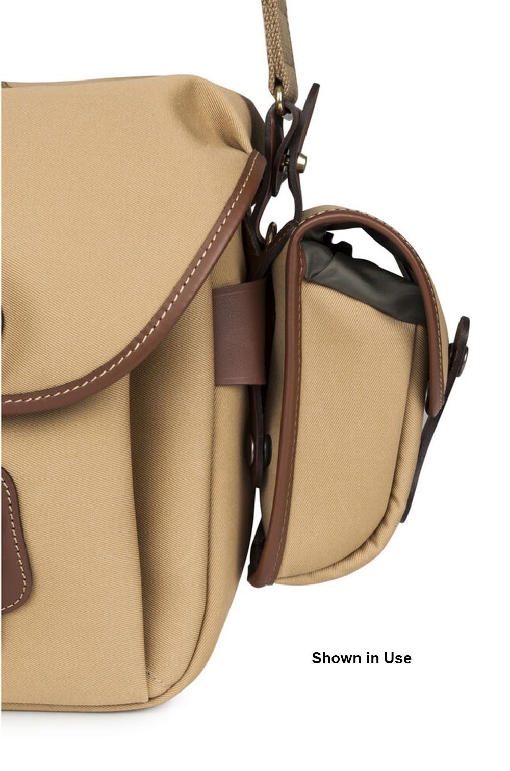 Billingham Avea 7 Compact End Pouch Pocket in Khaki FibreNyte/Tan Leather (Olive