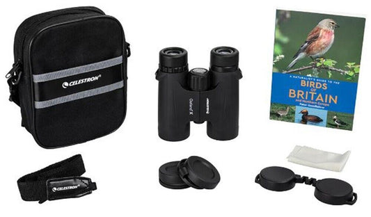 Celestron Outland X 8x32 Binoculars & Bird Guide Birdwatchers KIT #71354 (UK)NEW