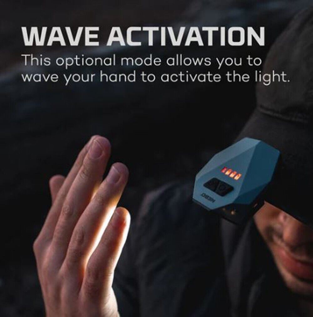 NEBO Einstein CAP 100 Lumen Headlamp Cap Torch Rechargeable 100 (UK Stock)  BNIP