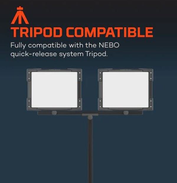 Nebo 8K Flood Light Rechargeable & mains IP54 Waterproof Site use(UK Stock) BNIB