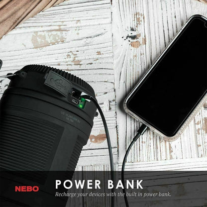Nebo Big Poppy RC Rechargeable Camping Lantern Torch LED Power Bank 4 in 1  (UK)