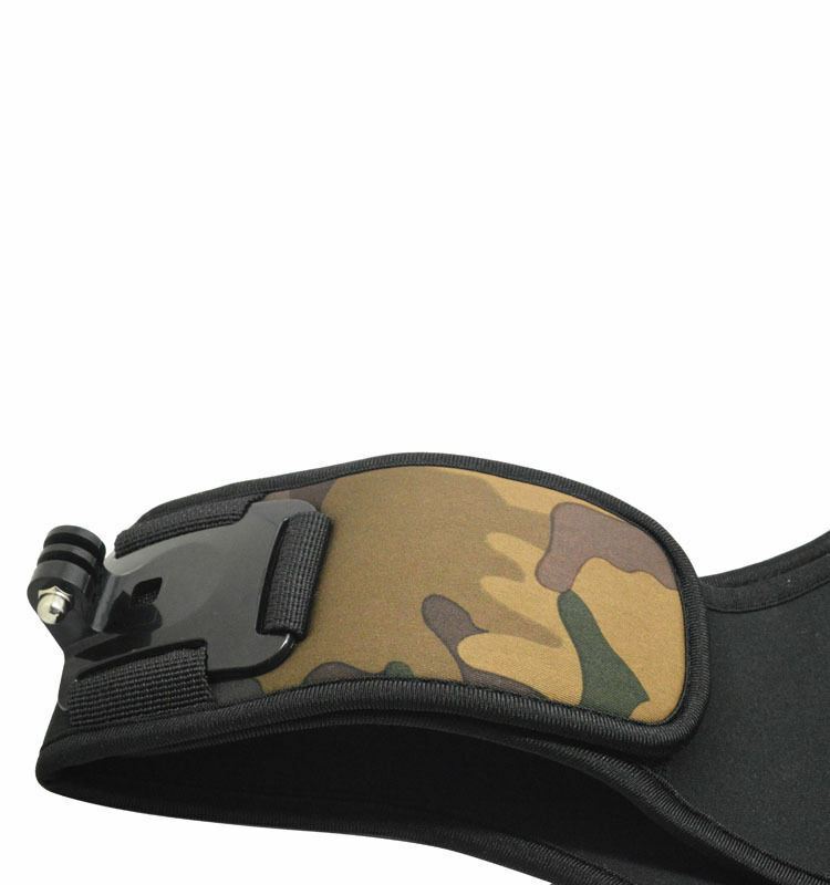 Kood Deluxe Shoulder Strap Mount Chest Harness for Gopro models Black / Camo UK