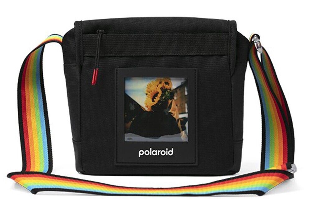 Polaroid Spectrum Box Camera Bag in Black with Multicolor Strap # 6290 (UK) BNIP