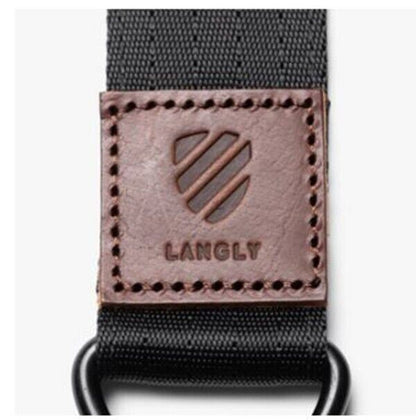 Langly Paracord +Webbing Camera Strap in Black & Bootstrap Yellow LANSSBOOTSTRAP