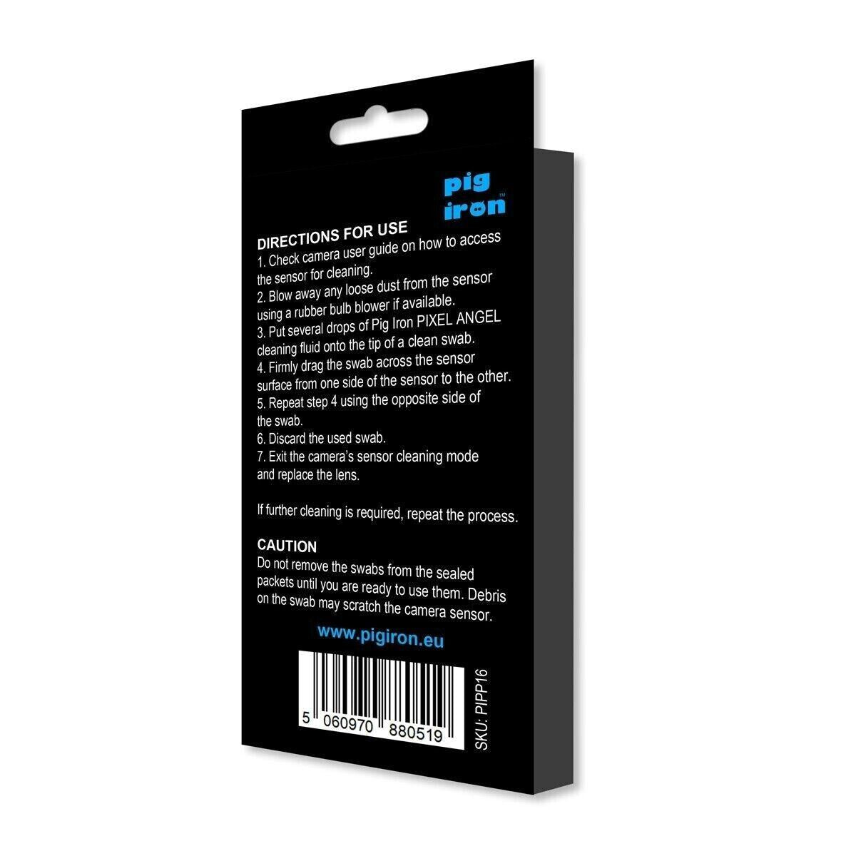 Pig Iron Pixel Polishers Sensor Cleaning KIT Swabs + PIXEL ANGEL fluid APS-C  UK
