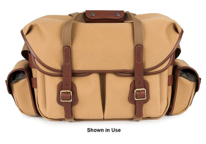 Billingham Avea 7 Compact End Pouch Pocket in Khaki FibreNyte/Tan Leather (Olive