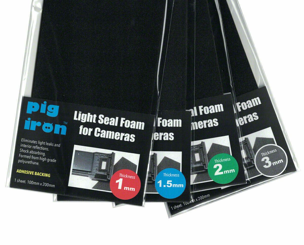Pig Iron Camera Light Seal Foam Sheet - 1.5mm Thick Self-Adhesive Anti-Reflective