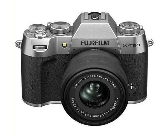 Fuji Fujifilm X-T50 + 15-45mm Lens 40.2MP Mirrorless Digital Camera in Silver UK