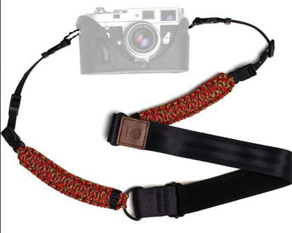 Langly Paracord +Webbing Camera Strap in Mercury Orange mix & Black LANSSMERCURY