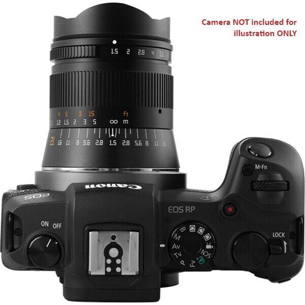 TTArtisan 21mm F1.5 Wide Lens Full Frame Format Canon RF Mount Camera Black (UK)