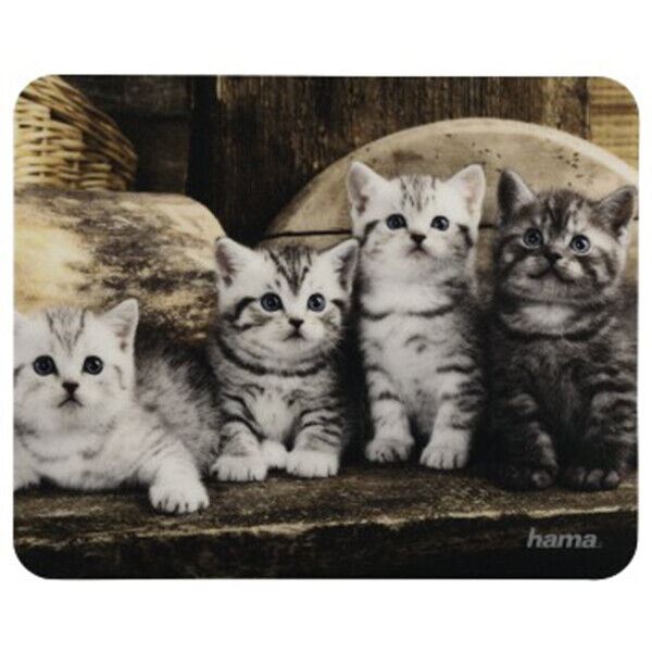 Hama Animal Mouse mat Pad featuring cute Four Grey Kittens (UK Stock ...