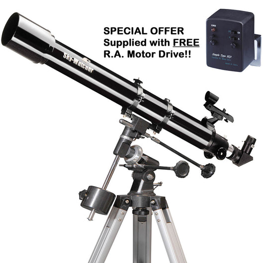 SkyWatcher Capricorn 70 Astronomy Refractor Telescope + EQ1 Mount + Motor Drive #10796/20449