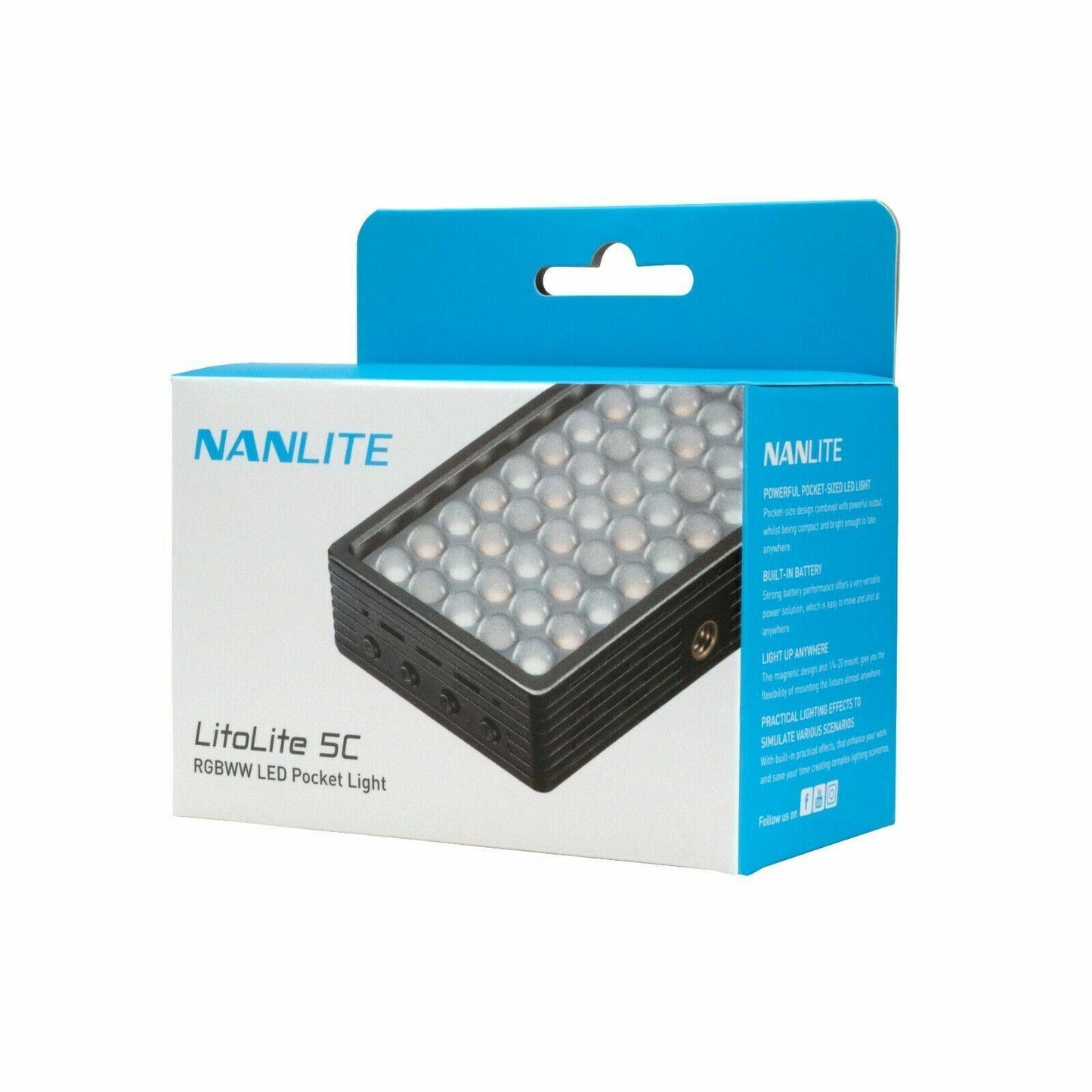 NanLite LitoLite 5C Pocket RGBWW Mini Magnetic LED Panel Light  (UK Stock)  BNIB