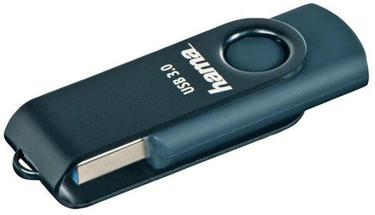 Hama Rotate 32Gb USB Flash Drive USB 3.0 70MB/s Petrol Blue Memory Stick (UK)NEW