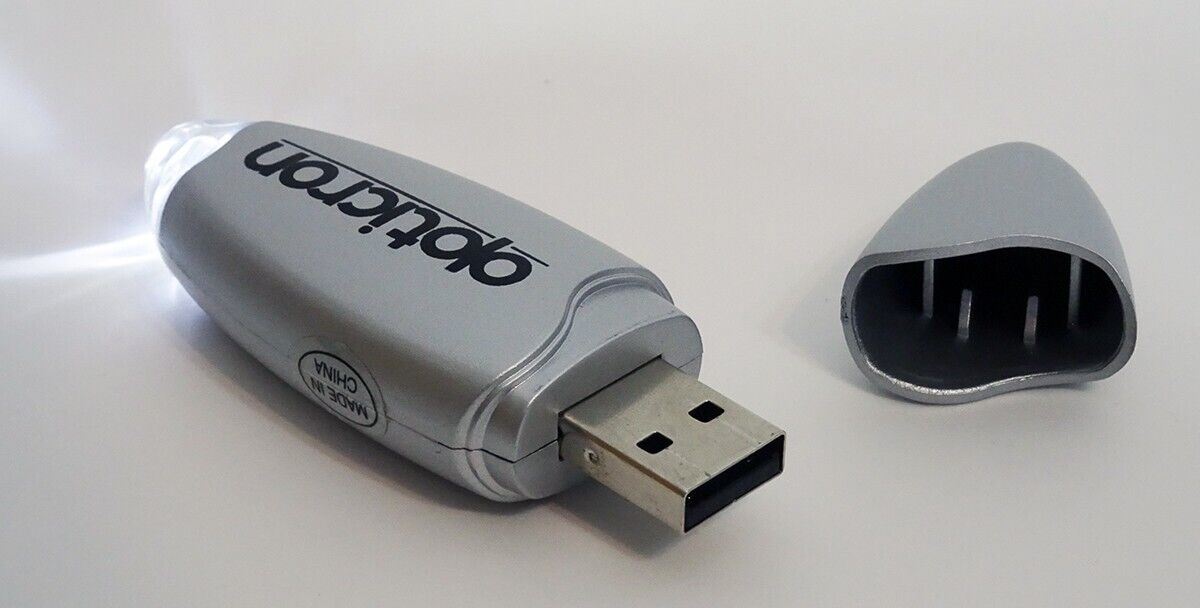 Opticron USB Rechargeable LED Torch in Silver with White LED (UK Stock) BNIB NOS