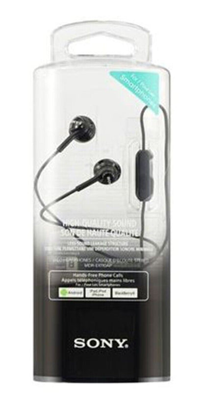 Sony EX110AP Monitor In-ear Wired Headphones + Microphone Remote Black (UK) BNIB