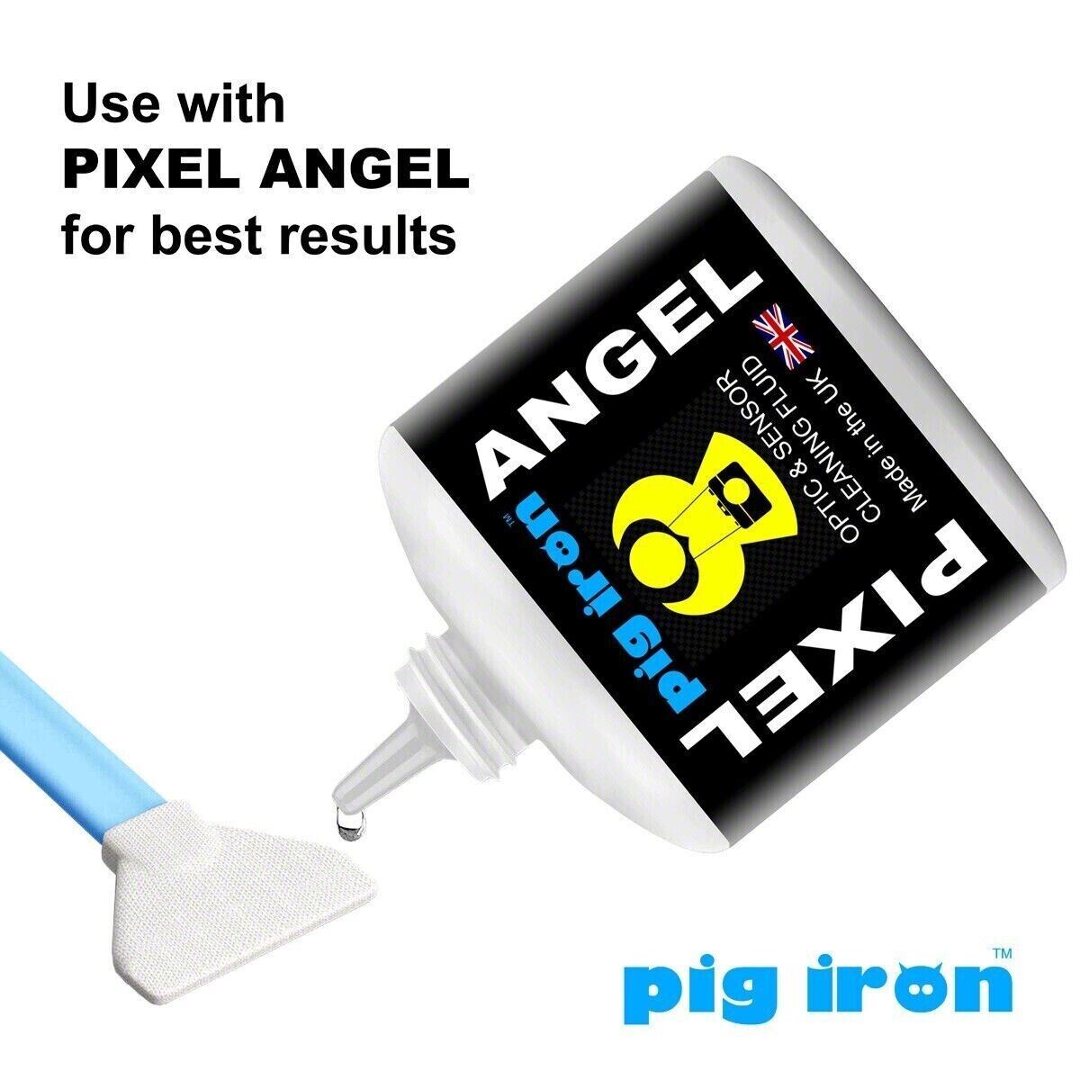 Pig Iron Pixel Polishers Sensor Cleaning Swabs + PIXEL ANGEL fluid FULL FRAME UK