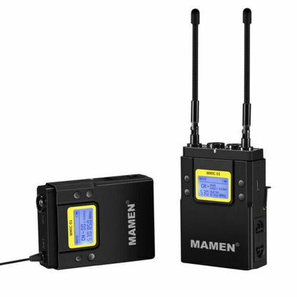 MAMEN WMIC-01 Professional UHF Dual-Channel Digital Wireless Microphone System