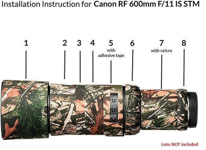 easyCover Lens Oak Forest Camouflage Cover for Canon RF 600mm f11 IS STM (UK)NEW