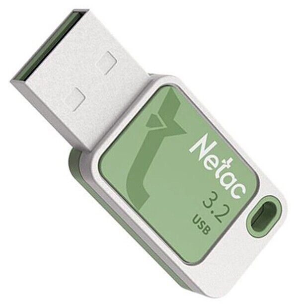 Netac 128Gb USB Flash Drive USB 3.2 UA31 Silver & Green Memory Stick   (UK) BNIP