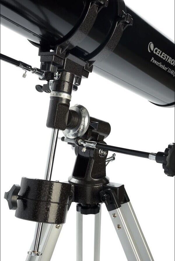 Celestron Powerseeker 114 EQ Astro Telescope + Motor + Phone Adapter #22037 BNIB