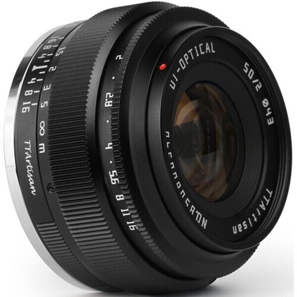 TTArtisan 50mm F2 Lens Full Frame Format Mount Canon EOS R RF Camera Black  (UK)