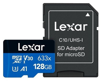 Lexar 128GB micro SDXC Blue series UHS-1 V30 U3 4K 100MB/s A1 (UK Stock) 633x NE