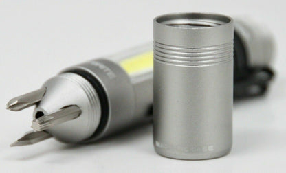 Nebo BITBRITE Flash Light and Screwdriver Magnetic Torch Silver (UK Stock) BNIB