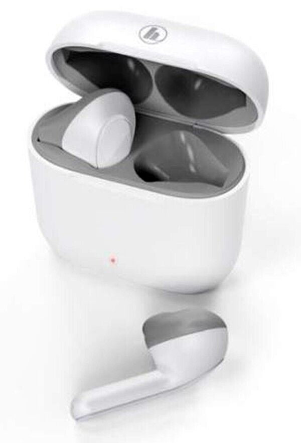 Hama Freedom Bluetooth Earbuds Earphones Headphones + Charging Case - White (UK)