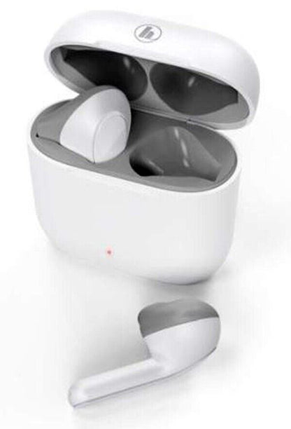Hama Freedom Bluetooth Earbuds Earphones Headphones + Charging Case - White (UK)