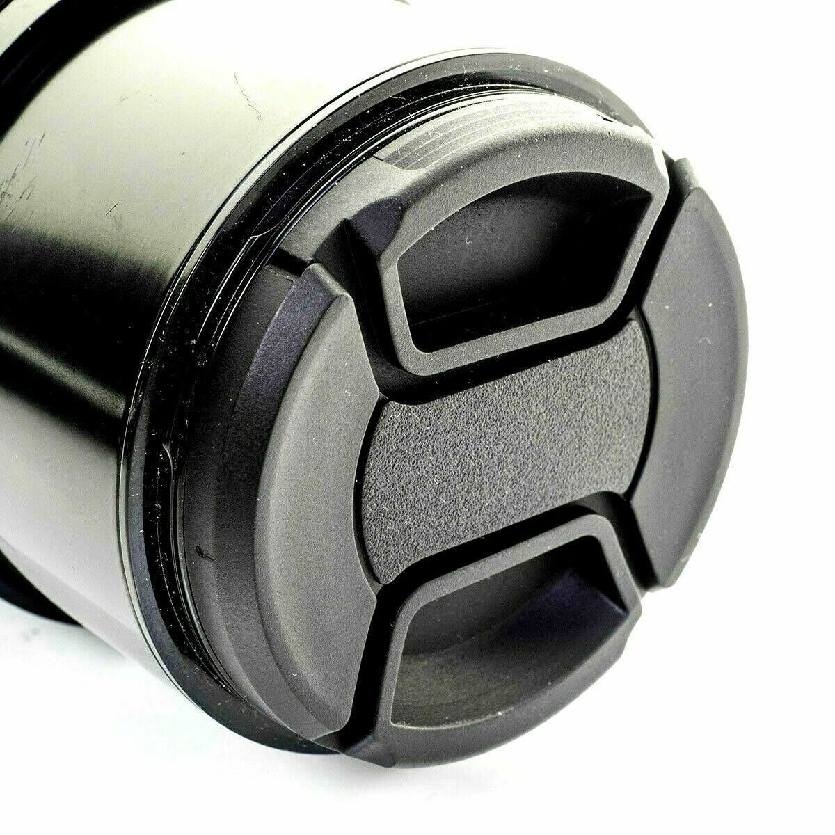 KOOD 55mm CENTRE PINCH GRIP STYLE LENS CAP COVER for 55mm + CORD (UK Stock)  NEW
